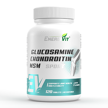 Суглобний комплекс EnergiVit Glucosamine Chondroitin MSM SPORT 120 таблеток