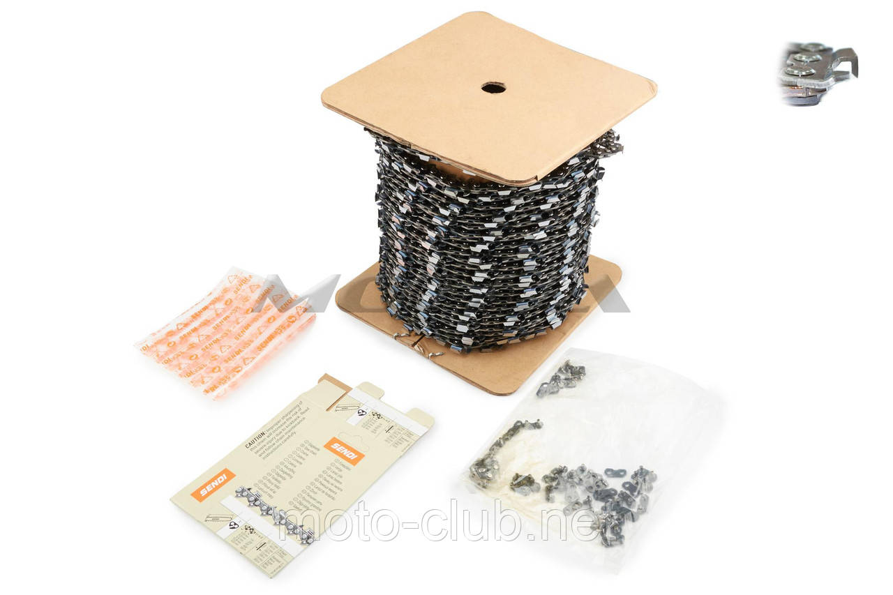 Ланцюг пиляльний для бензопили 3/8, 1,6 mm, ''RS'' (бухта 820зв, 30.4 м) "SENDI", фото 1