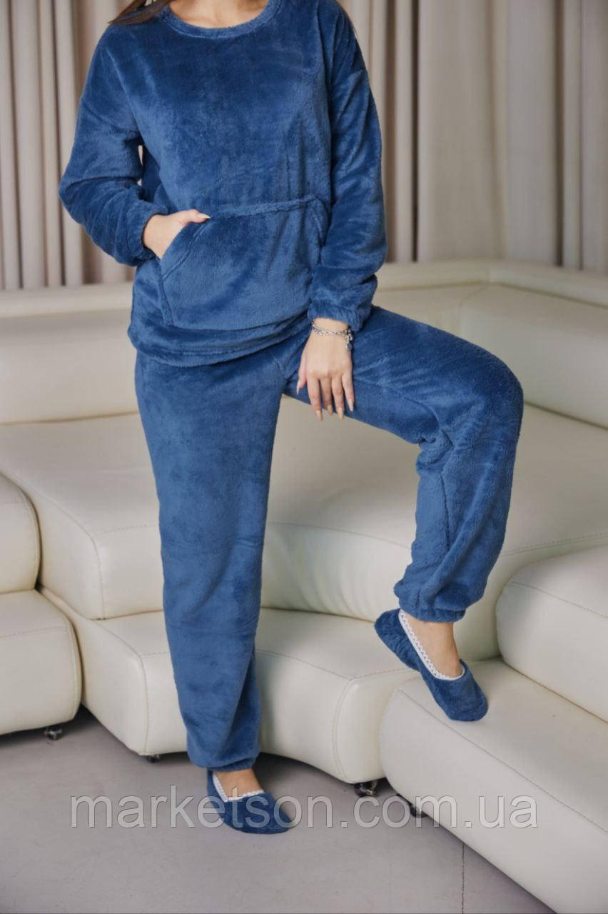 Жіноча піжама махрова тепла домашній костюм р. S,M,L,XL