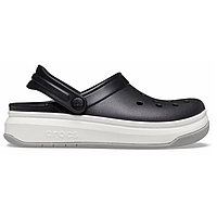 Crocs Full Force Clog Black оригинальные, Кроксы Фул Форс черные с белой подошвой мужские оригинал + коробка