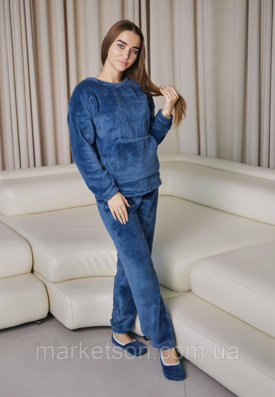 Жіноча піжама махрова тепла домашній костюм р. S,M,L,XL