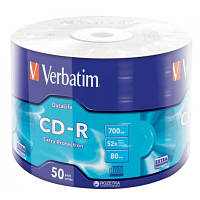 Диск CD Verbatim CD-R 700Mb 52x Wrap-box Extra (43787) a