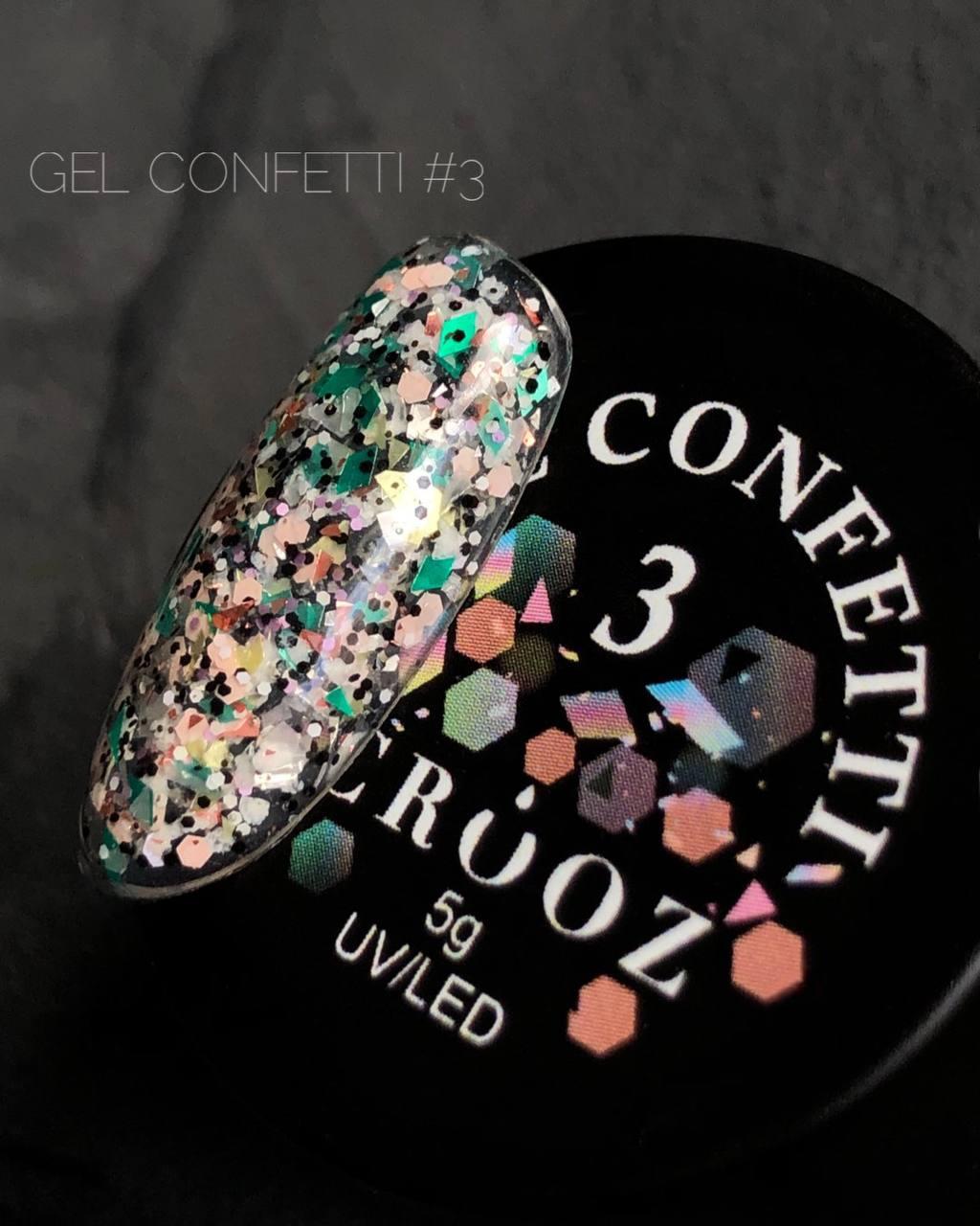 Гель для декору Crooz Confetti Gel №03 5г
