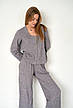 Костюм для дому штани та сорочка Ангора Рубчик L Сірий, фото 9
