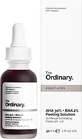 Кислотний пілінг  The ordinary для обличчя aha 30% + bha 2% peeling solution 30 ml