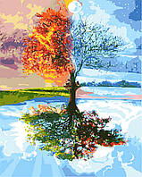 Картина по номерам Kontur 40×50 см. Дерево 4 сезона DS0402