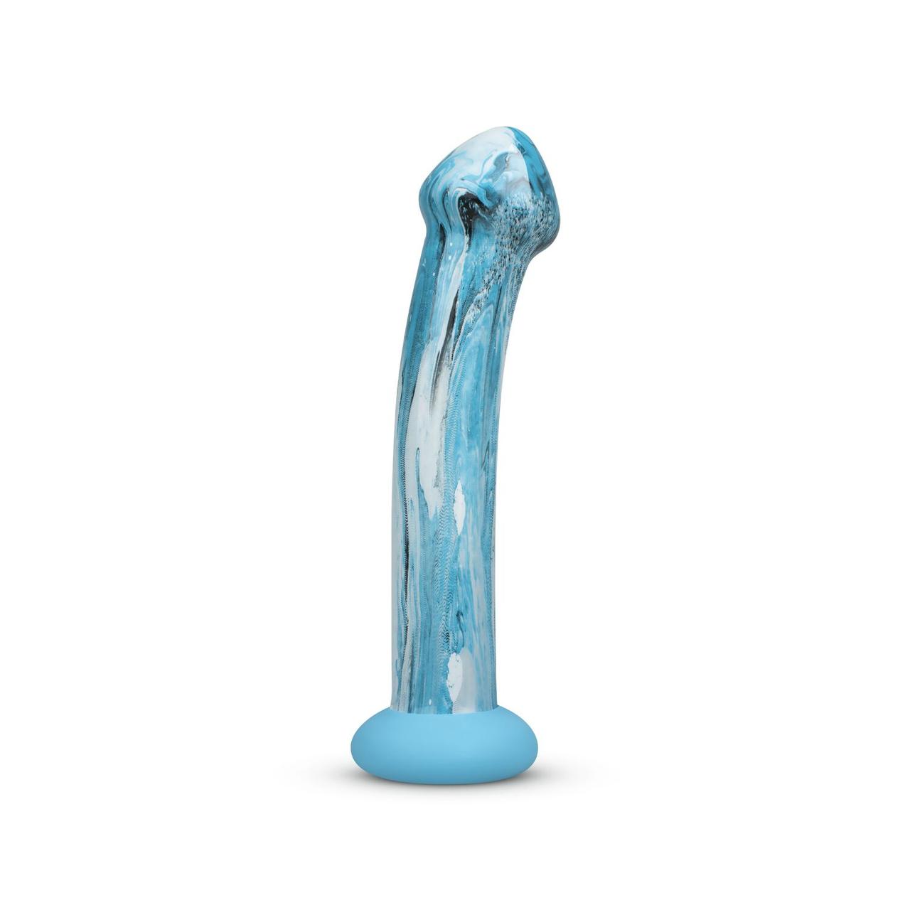Фалоїмітатор скляний Gildo — Ocean Ripple Glass Dildo