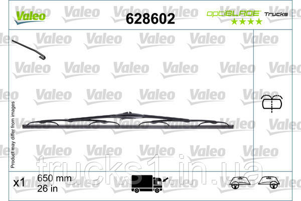 Щітка склоочисника каркасна передн (1шт) Optiblade 600мм IVECO DAILY IV, DAILY V NISSAN INTERSTAR OPEL MOVANO