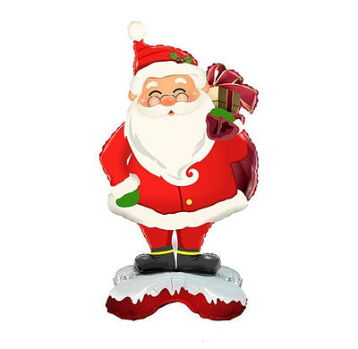 А 53" Airloonz Christmas Santa Pkg. Фольгована куля ходячий Санта Клаус — В УП