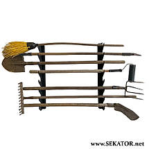 Полиця металева для садового інструменту на 8 одиниць (Україна), фото 5