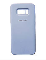 Силіконовий чохол для Samsung Galaxy S8 Plus блакитний матовий з мікрофіброю