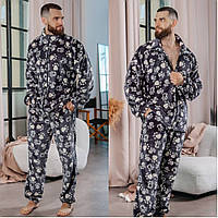 Мужская пижама с кофтой на молнии Размеры: 46-48, 50-52, 54-56