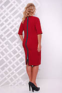 Жіноче плаття приталене Олівія колір бордо до 58 розмір / великі розміри, фото 2