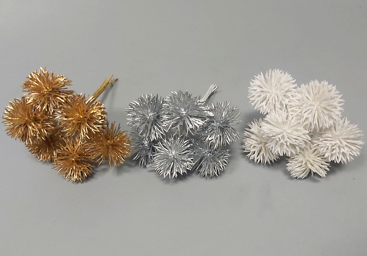 Домішка гілка з кульками d3см/6шт С30249