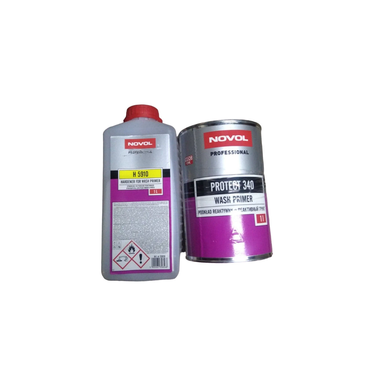 Грунт реактивний Washprimer 340 PROTECT із затверджувачем 1л+1л (пр-во NOVOL)
