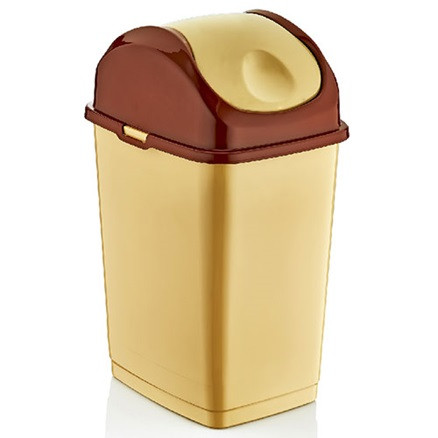 Відро для сміття 18 л 09403, беж, фото 1
