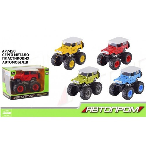 АВТОПРОМ Машина метал AP7450 в коробці 13х8х9 см
