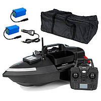 Корабельний набір - кораблик Flytec V020 GPS чорний, сумка і два акумулятора на 12000 мА·год