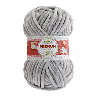 Пряжа Premium Yarn Baby Love 50 г, 60 м, Сіра 357, 1 моток (YAR-052320)