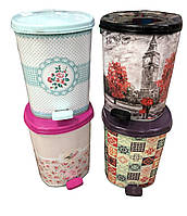 00174 Відро для сміття з педаллю 6 л D044