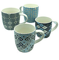 Чашка геометрия блакитна  Vittora VT-C2560 360мл