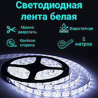 LED ЛЕНТА — 600W-LS-3528-12 (6000К-6500К)біла ціна за 5 м