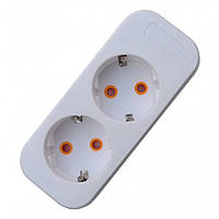Колодка Quantum для подовжувача на 2 розетки із заземленням 00210