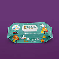 Серветки вологі BABYBELLA 72 шт. з клапаном FRESH (1 шт./12шт)