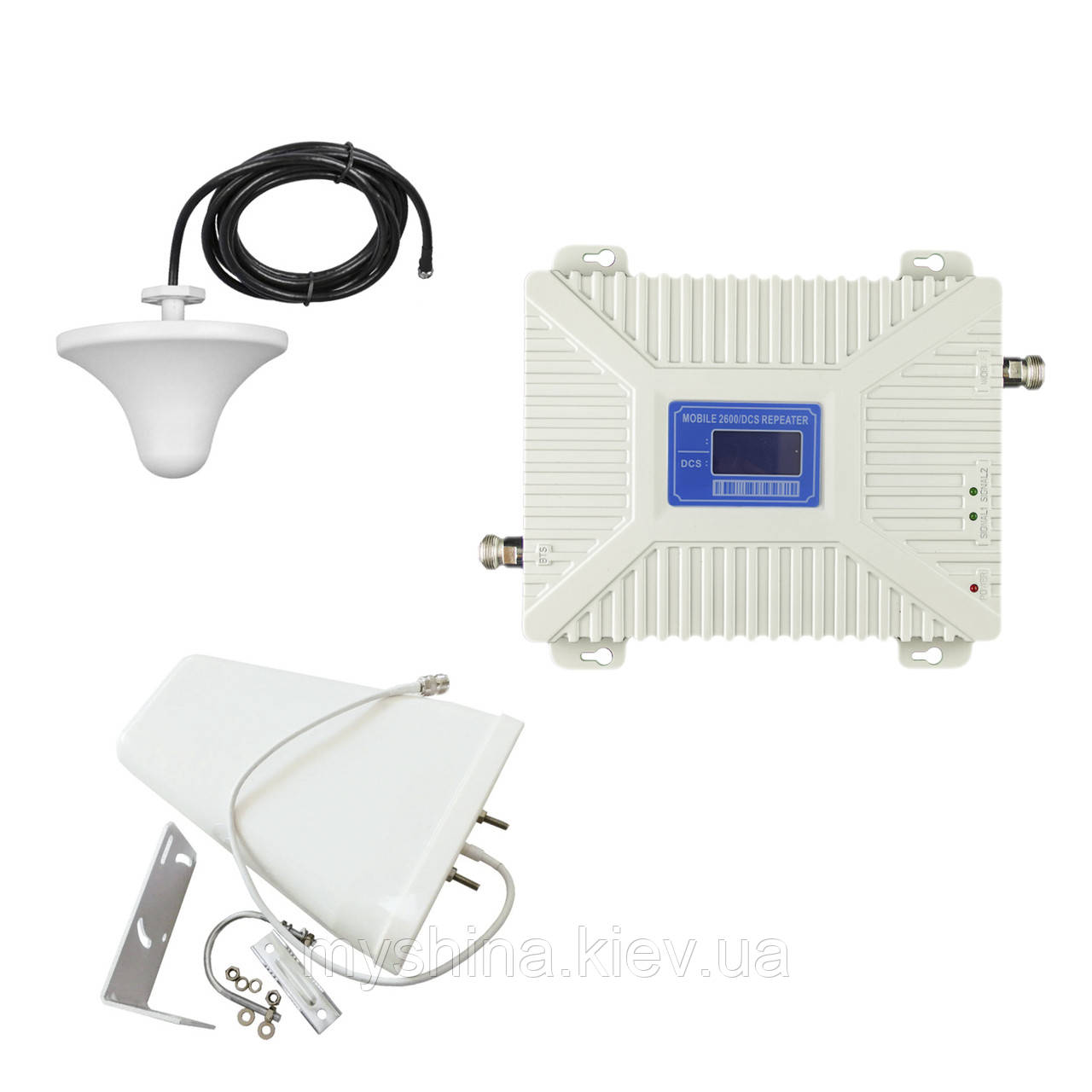 Комплект GSM Репітер 900/1800/2100 МГц підсилювач мобільного зв'язку та інтернету Aspor з антеною 10 дБ, фото 1