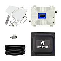 Комплект GSM Репітер 900/1800 МГц підсилювач мобільного зв'язку з покриттям 150 м2