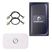 Інтернет для дому, Набір 4G LTE Wi-Fi роутер Huawei e5573s-320 та Панельна антена MARKETNET Maxi MIMO 22 dBi