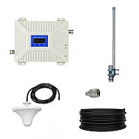 Комплект GSM Репітер 900/1800/2100 МГц підсилювач мобільного зв'язку та інтернету з круговою антеною