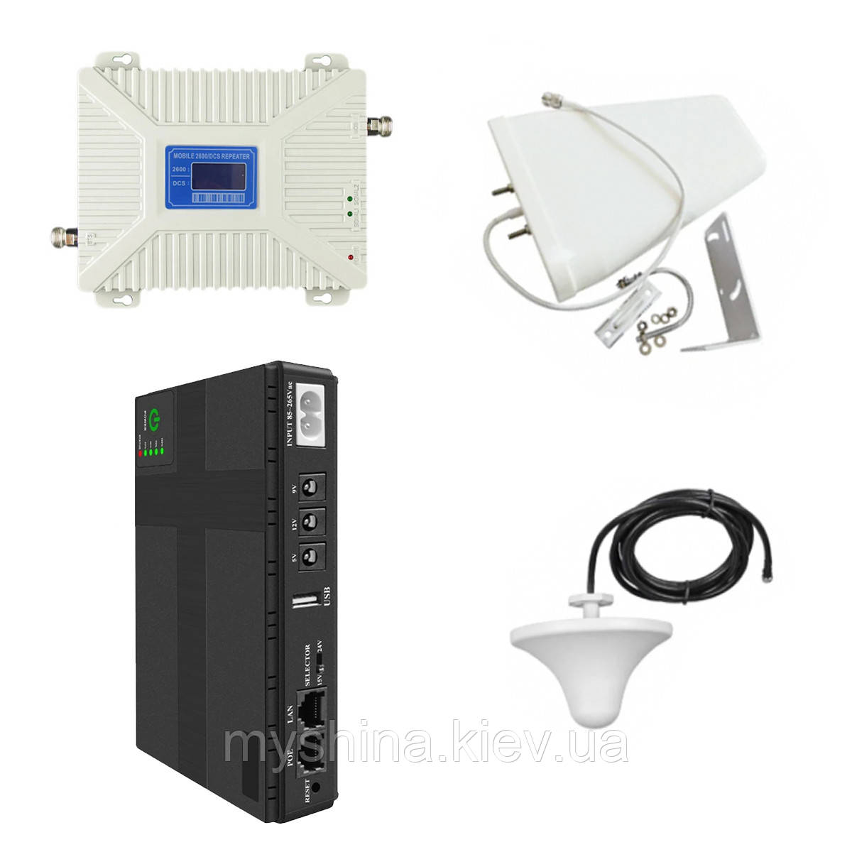 Комплект GSM Репітер 900/1800/2100 МГц голосового зв'язку та інтернету при блекауті з ДБЖ, фото 1