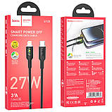 Дата кабель Hoco U120 Transparent explore intelligent power-off PD 27W Type-C to Lightning (1.2m), фото 8