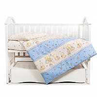 Сменная постель 3 эл twins comfort 3051-c-015, пушистые мишки голубые, голубой Twins