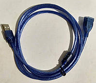 Cable (Кабель) подовжувач Usb-Usb 1.5м синій