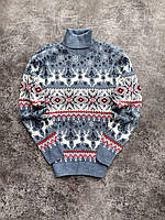 Женский новогодний шерстяной свитер для пар, Красивый и яркий рождественский свитер с оленями XL