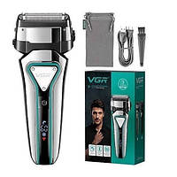 Електробритва портативна VGR V 333 шейвер для гоління бороди та вусів з акумулятором