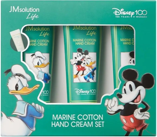 Набір кремів для рук JMsolution Life Marine Cotton Hand Cream Set Disney 100, 3х50ml