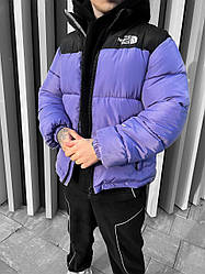 Куртка чоловіча зимова тепла з капюшоном The North Face 700. Пуховик чоловічий зимовий до -25 °C Фіолетовий
