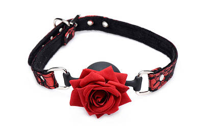 Капелюх Master Series Eye-Catching Ball Gag With Rose (м'ята упаковка!!!!