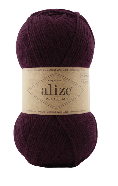 Пряжа Wooltime Alize-578 бордо