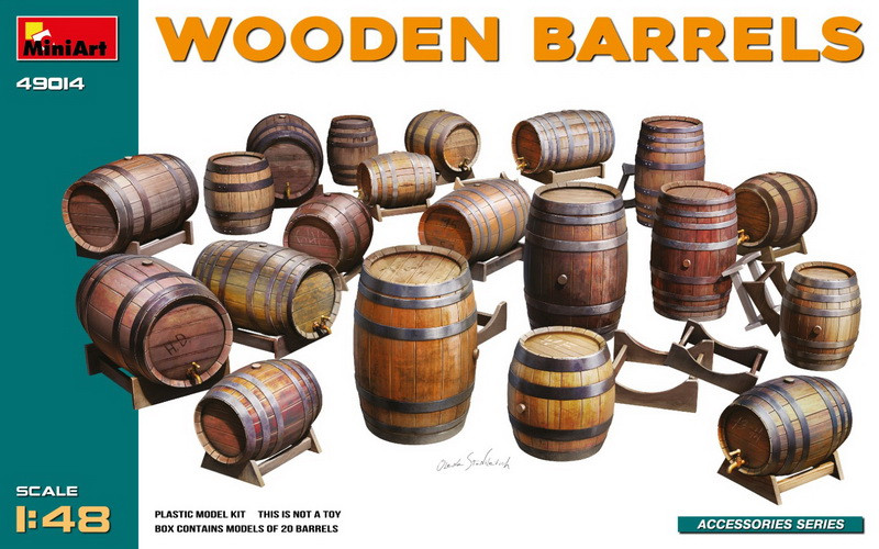 Пластикова модель 1/48 MiniArt 49014 Wooden Barrels