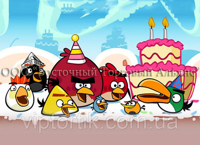 Друк їстівного фото — Формат А4 — Angry Birds — Вафельний папір
