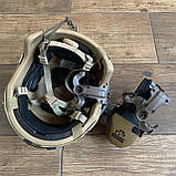 Шолом балістичний Fast NTS NIJ IIIA койот + кавер + чебурашки + навушники волкерс + ліхтар S, M-L, L-XL, фото 5