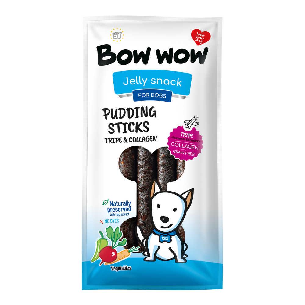 Ласощі для собак палички з рубцем, колагеном та овочами 27-30 см Bow wow