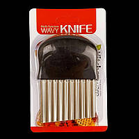 Кухонний хвилястий ніж для фігурної нарізки овочів і фруктів Wavy Knife 9х14 см