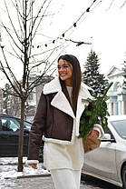 Актуальна демісезонна жіноча укорочена дублянка Gs2537, фото 4