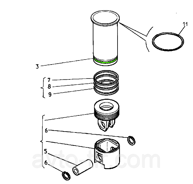 Ущільнення під гільзу AE390-480, фото 1