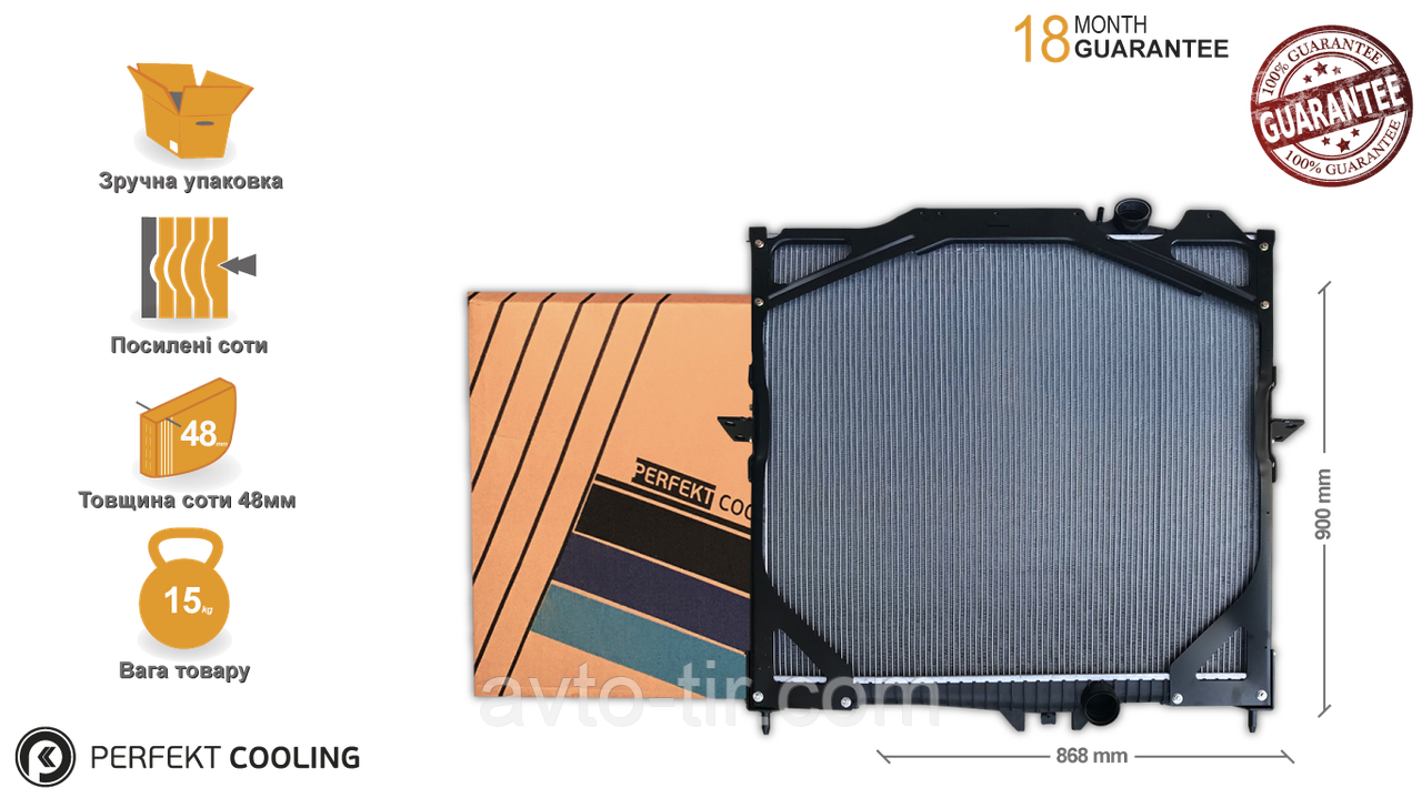 Радіатор з рамою VOLVO FH, FM 20460174 20482259 20516408 20536915 20536948 20722440 20758820 21375354 8149683, фото 1